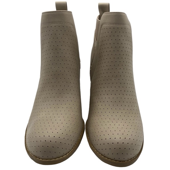 Dolce Vita Womens Booties Gerdy Beige Vegan Leather Ankle Wedge Neutral Casual - Picture 5 of 12